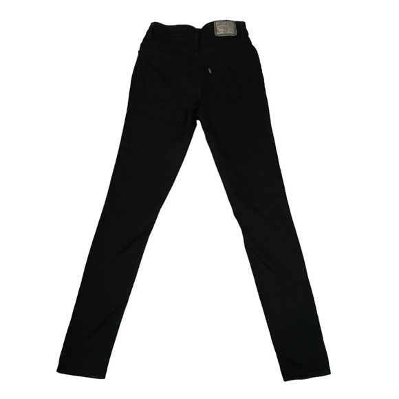 Levi 721 High Rise Ripped Skinny Jean. Black Size 24 #804 - Picture 6 of 10